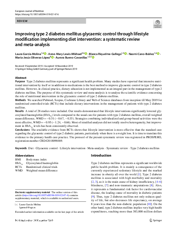 (PDF) Improving type 2 diabetes mellitus glycaemic control through ...