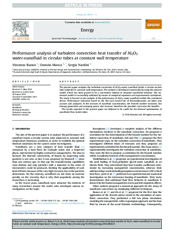 (PDF) Performance analysis of turbulent convection heat transfer of Al ...