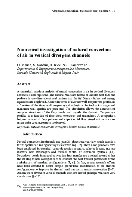 (PDF) Numerical investigation of natural convection of air in vertical ...