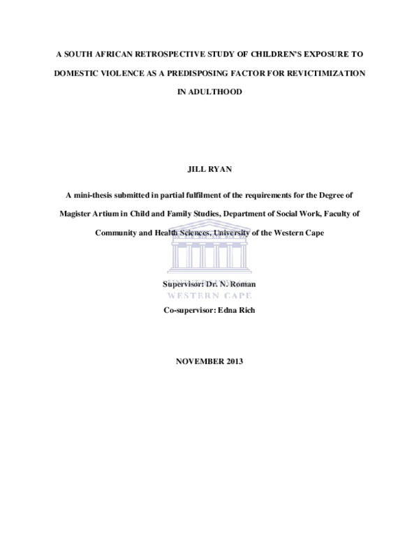 (PDF) A South African retrospective study of children’s exposure to ...