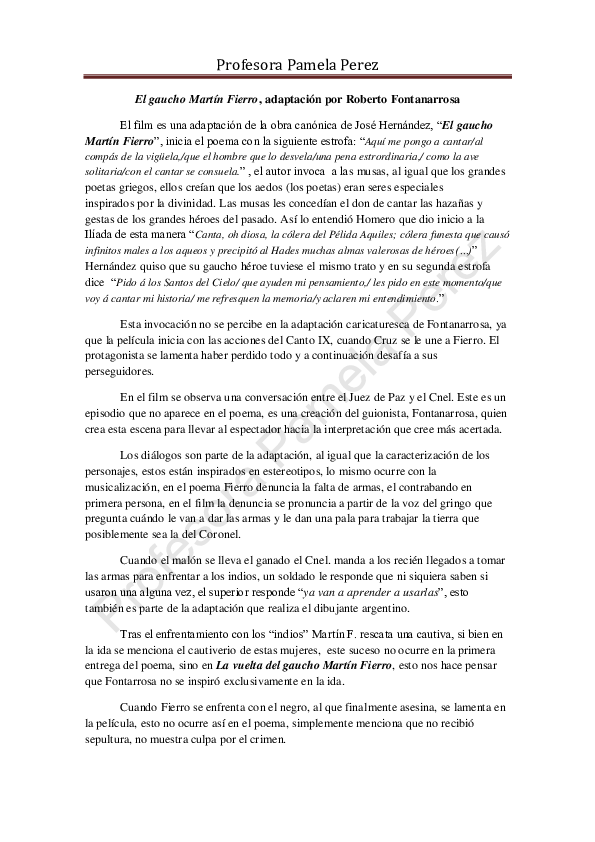 Pdf El Gaucho Martin Fierro Por Fontanarrosa