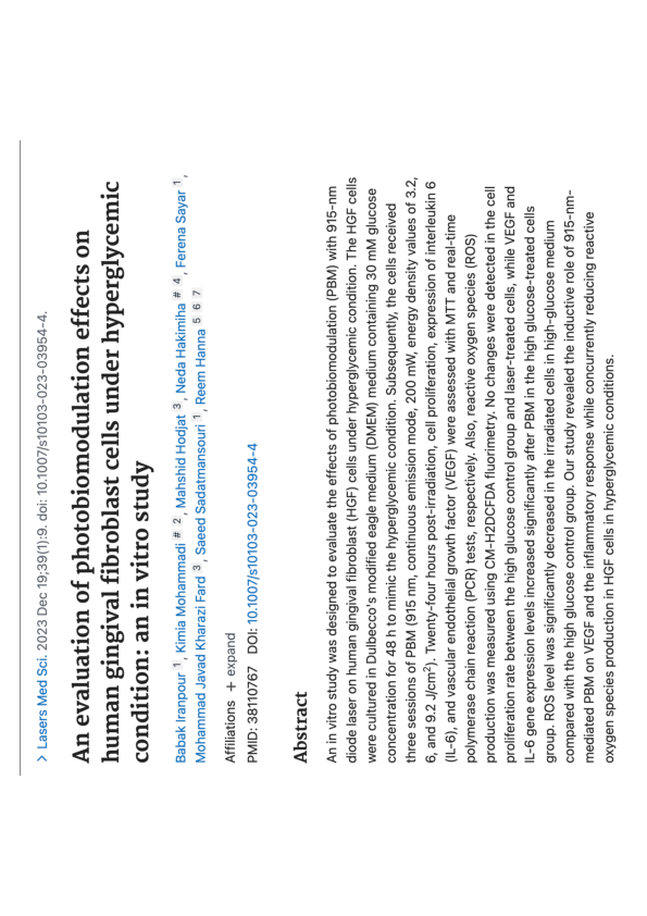 (PDF) An evaluation of photobiomodulation effects on human gingival ...