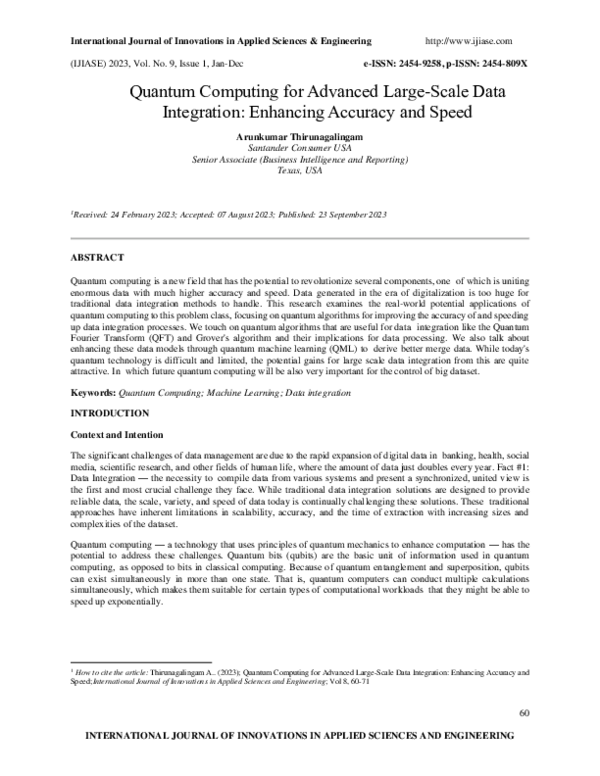 (PDF) Quantum Computing for Advanced Large-Scale Data Integration ...