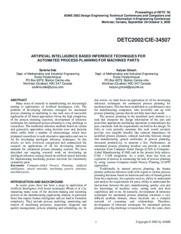 (PDF) Artificial Intelligence Based Inference Techniques for Automated ...