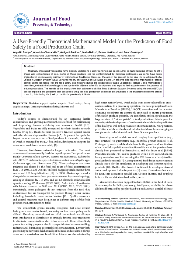 (PDF) A User-Friendly Theoretical Mathematical Model for the Prediction ...