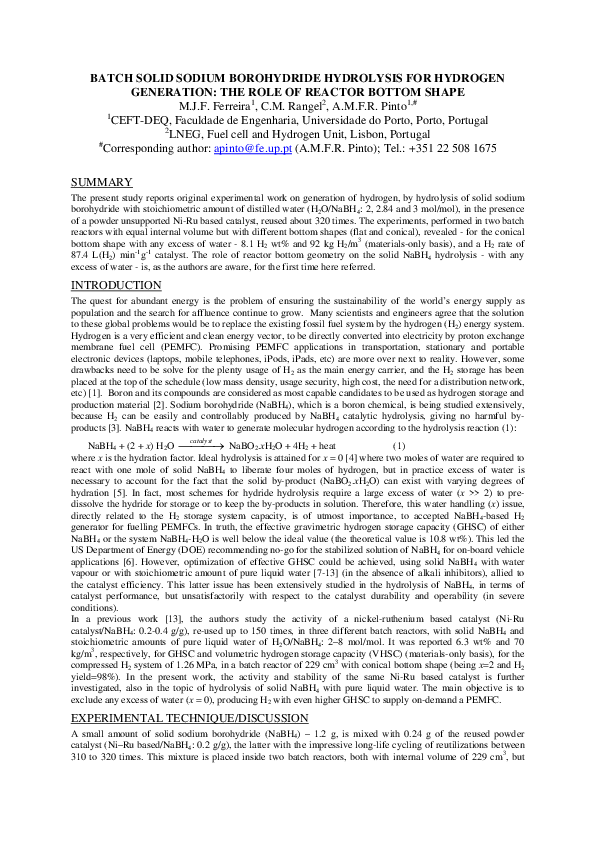 (PDF) Batch solid sodium borohydride hydrolysis for hydrogen generation ...