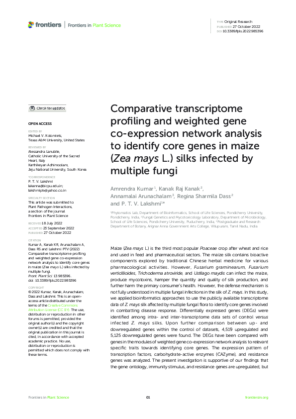 (PDF) Comparative transcriptome profiling and weighted gene co ...