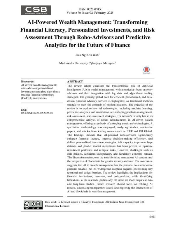 (PDF) AI-Powered Wealth Management: Transforming Financial Literacy ...