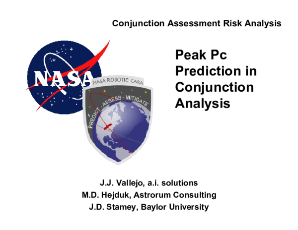 (PDF) Peak Pc Prediction in Conjunction Analysis: Conjunction ...