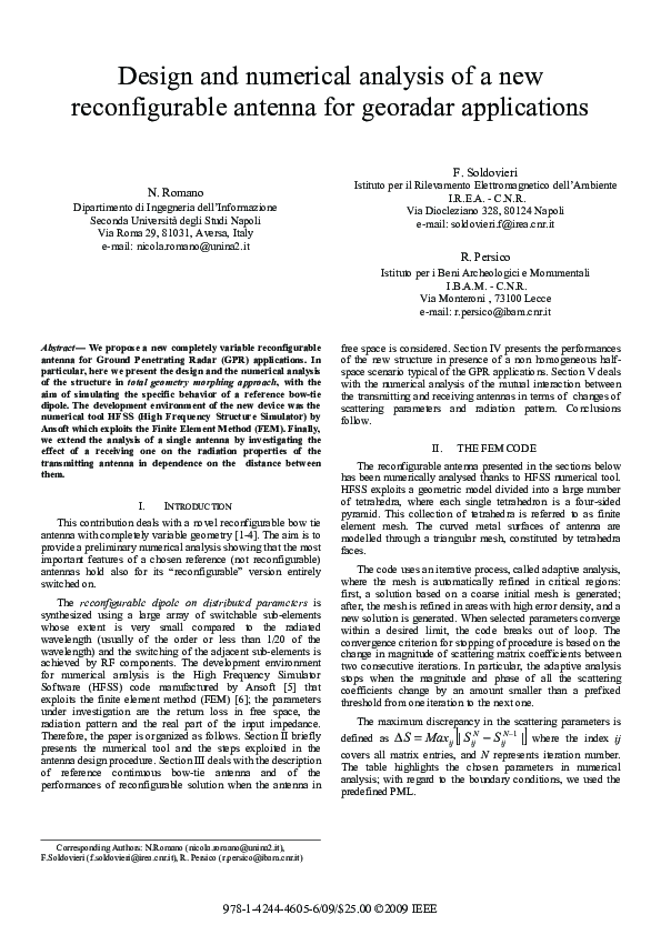 (PDF) Design and numerical analysis of a new reconfigurable antenna for ...