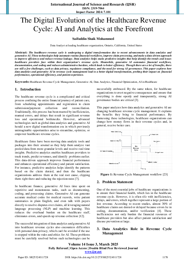 (PDF) The Digital Evolution of the Healthcare Revenue Cycle: AI and ...