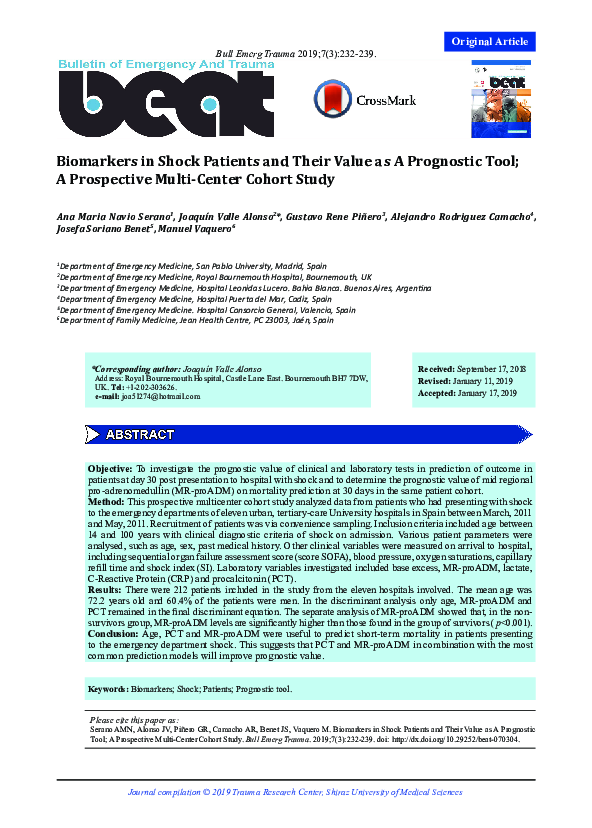(PDF) Added Prognostic Value of Cerebrospinal Fluid Biomarkers in ...