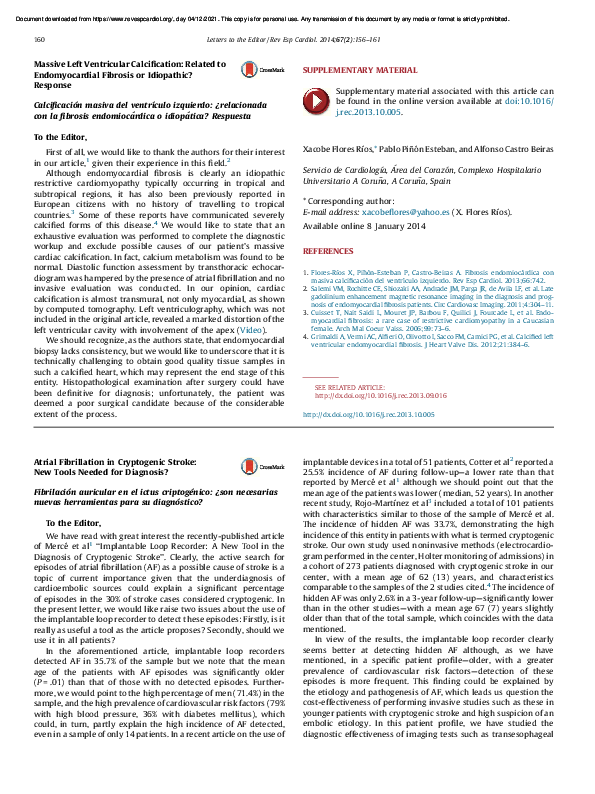 (PDF) Atrial Fibrillation in Cryptogenic Stroke: New Tools Needed for ...
