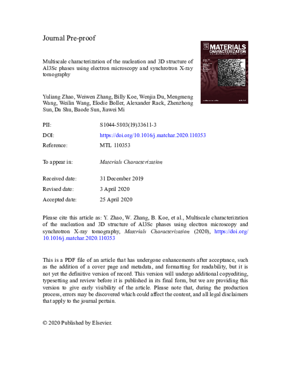 (PDF) Multiscale characterization of the nucleation and 3D structure of ...