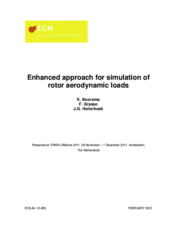 (PDF) Enhanced approach for simulation of rotor aerodynamic loads