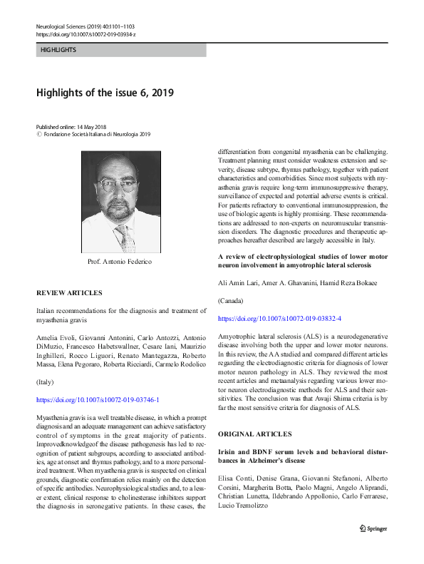 (PDF) Highlights of the issue 6, 2019
