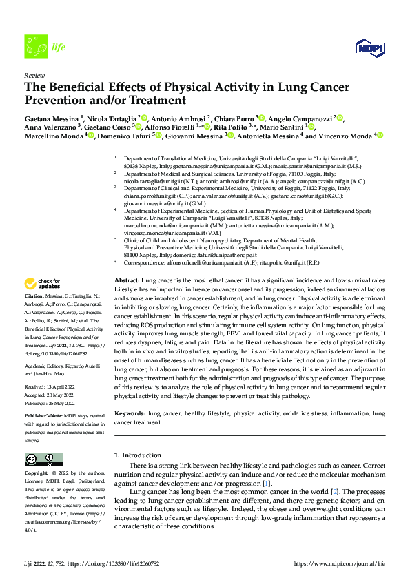 (PDF) The Beneficial Effects of Physical Activity in Lung Cancer ...
