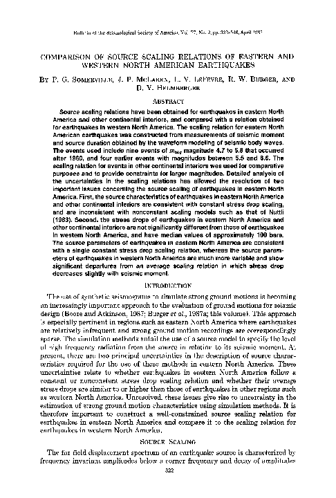 (PDF) Comparison of source scaling relations of eastern and western ...