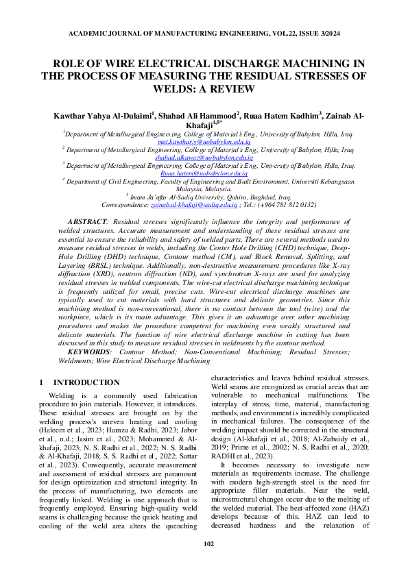 (PDF) ROLE OF WIRE ELECTRICAL DISCHARGE MACHINING IN THE PROCESS OF ...