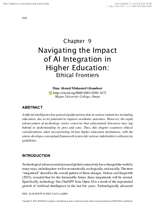 (PDF) Navigating the impact of ai integration in higher education ...