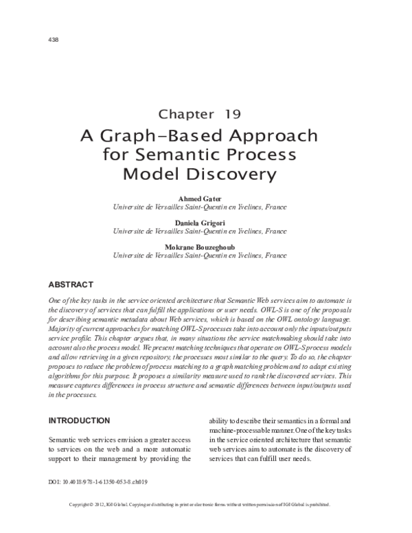(PDF) A Graph-Based Approach for Semantic Process Model Discovery
