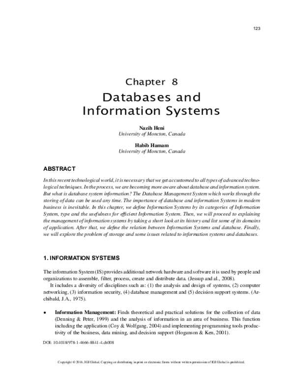 Pdf Databases And Information Systems