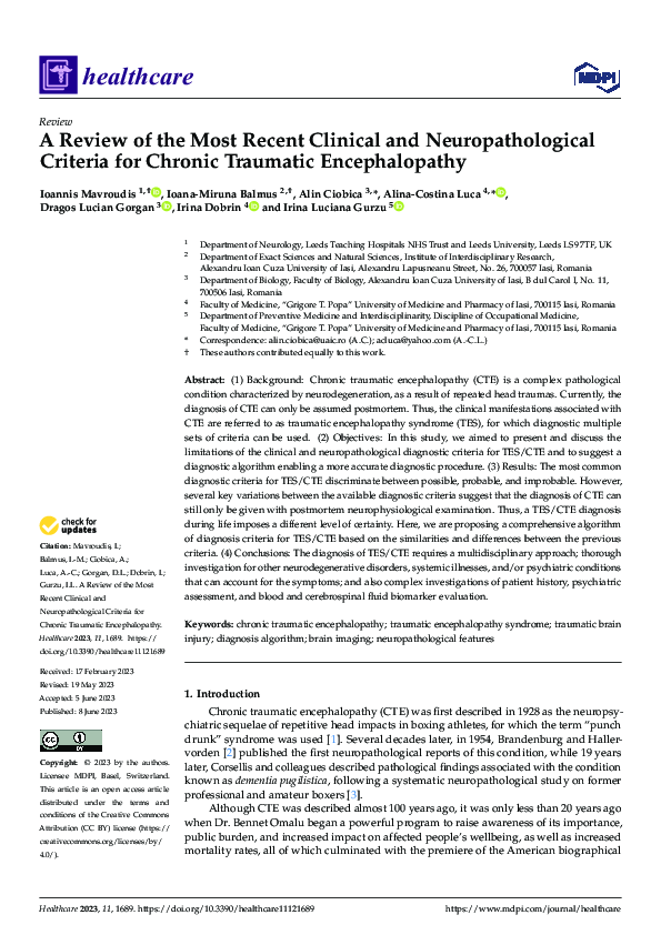 (PDF) A Review of the Most Recent Clinical and Neuropathological ...
