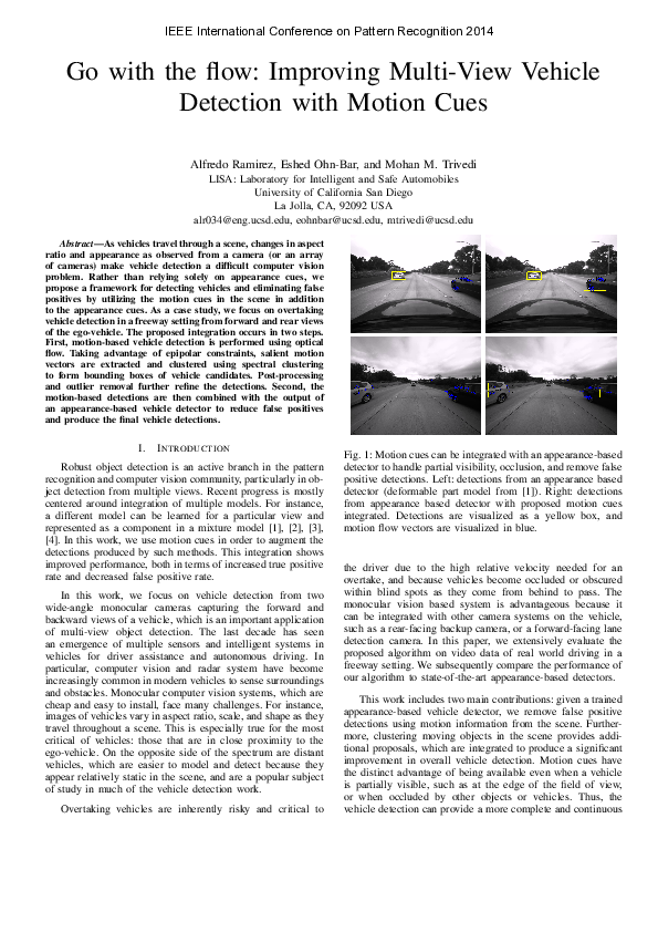 (PDF) Go with the Flow: Improving Multi-view Vehicle Detection with ...