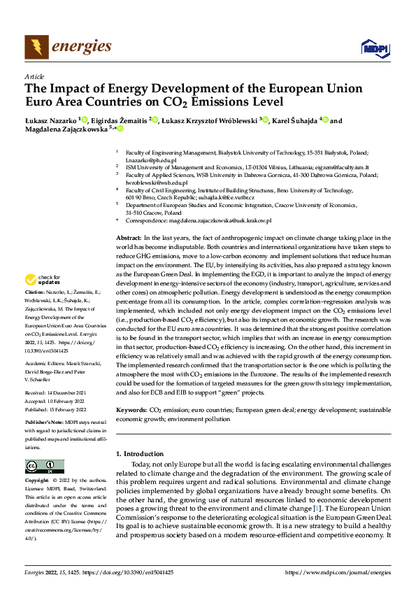 (PDF) The Impact of Energy Development of the European Union Euro Area ...