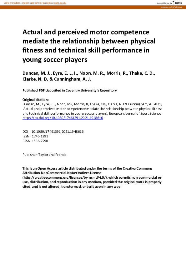 (PDF) Actual and perceived motor competence mediate the relationship ...