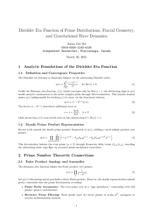 (PDF) Dirichlet Eta Function of Prime Distributions, Fractal Geometry ...