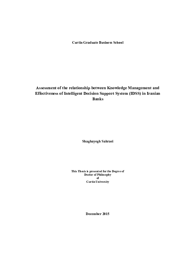 (PDF) Assessment of the relationship between Knowledge Management and ...