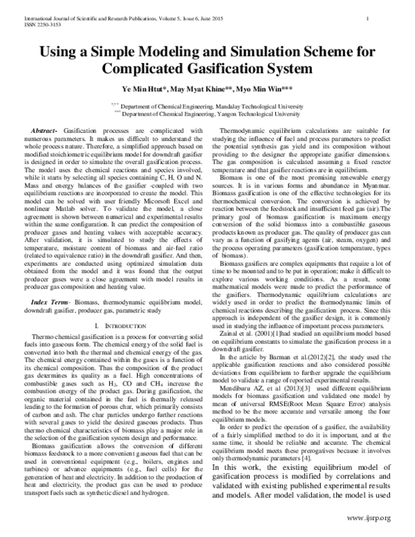(PDF) Using a Simple Modeling and Simulation Scheme for Complicated ...