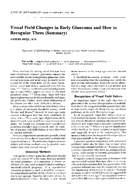 (PDF) Visual field changes in early glaucoma and how to recognize them ...