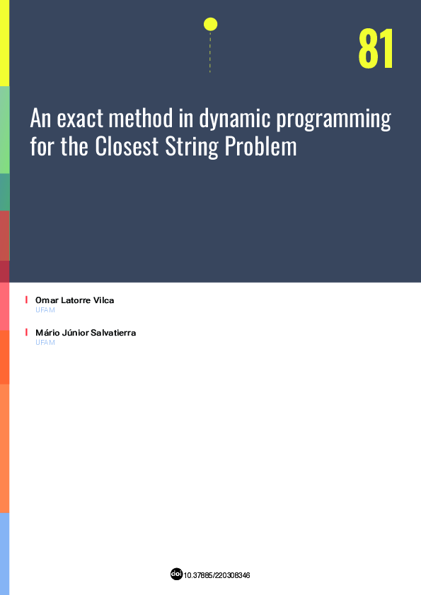 (PDF) An Exact Method in Dynamic Programming for the Closest String Problem