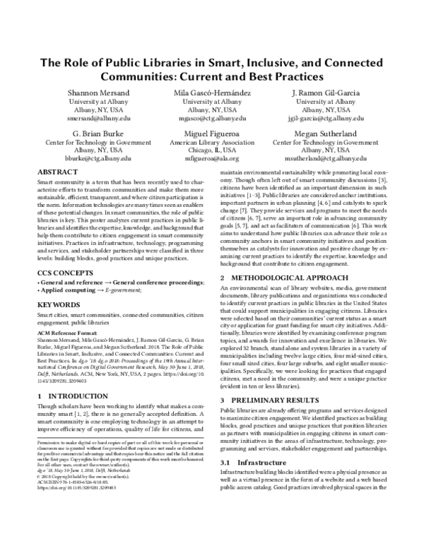 (PDF) The role of public libraries in smart, inclusive, and connected ...