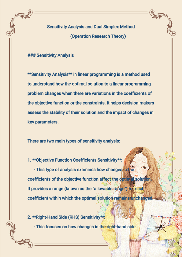 (PDF) Sensitivity Analysis and Dual Simplex Method(Operation Research ...