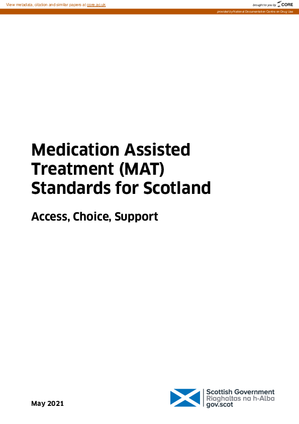 (PDF) Medication assisted treatment: MAT standards for Scotland ...