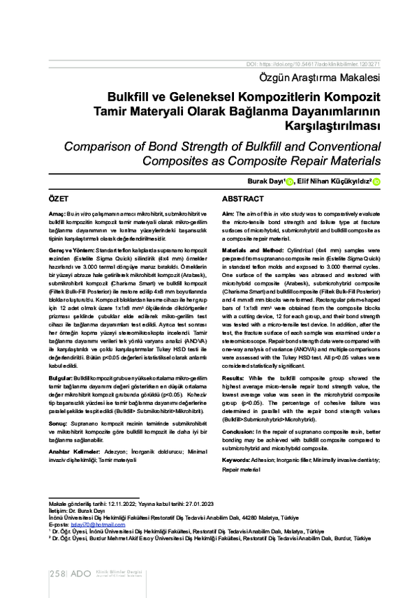 (PDF) Comparison of Bond Strength of Bulkfill and Conventional ...
