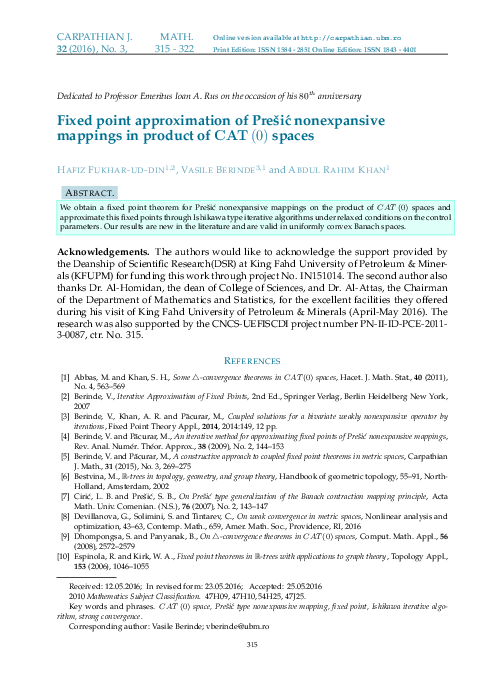 (PDF) Fixed point approximation of Presic nonexpansive mappings in ...