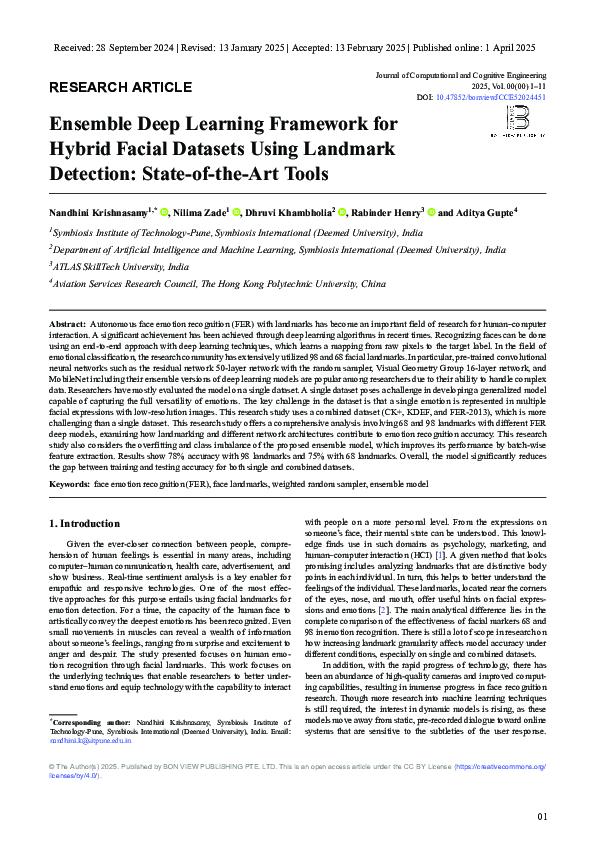 (PDF) Ensemble Deep Learning Framework for Hybrid Facial Datasets Using ...