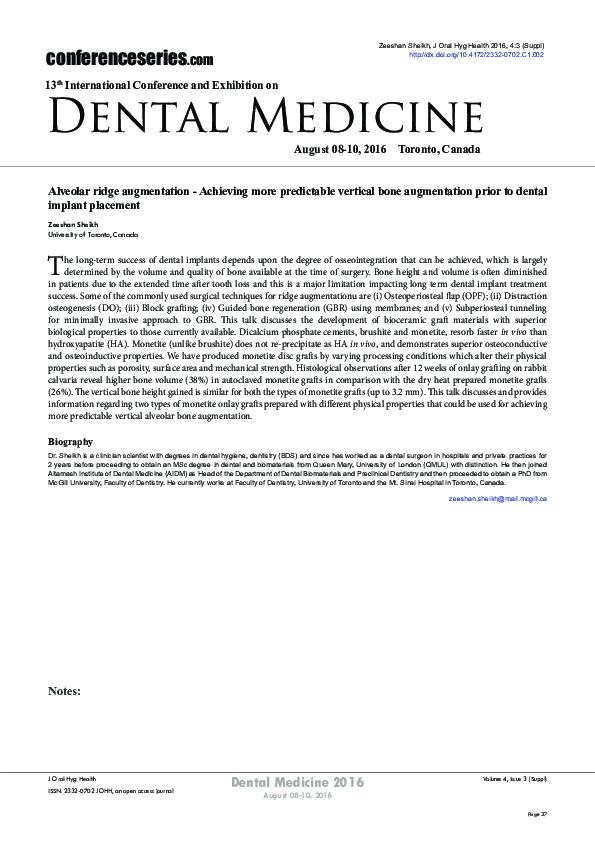 (PDF) Alveolar ridge augmentation - Achieving more predictable vertical ...