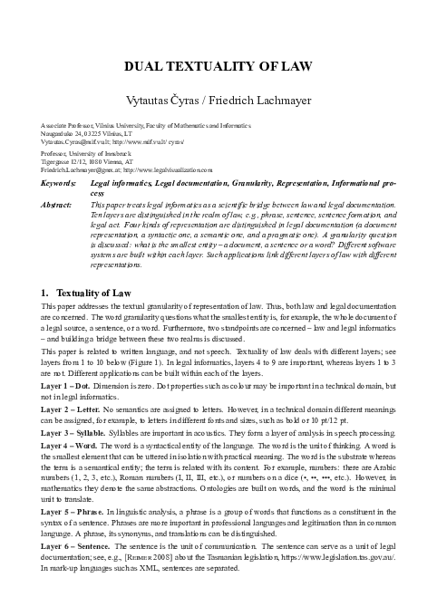 (PDF) Dual Textuality of Law