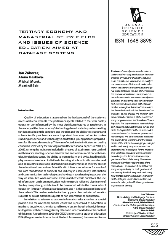 (PDF) Tertiary Economy and Managerial Study Fields and Issues of ...