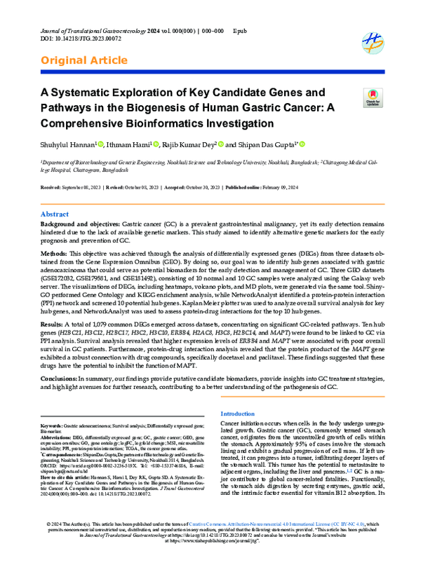 (PDF) A Systematic Exploration of Key Candidate Genes and Pathways in ...