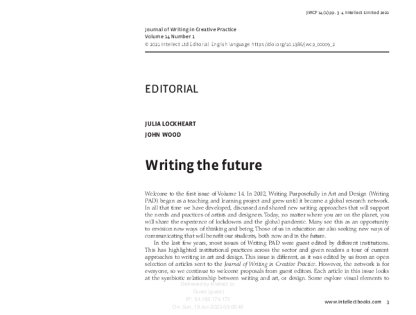 (PDF) Writing the future