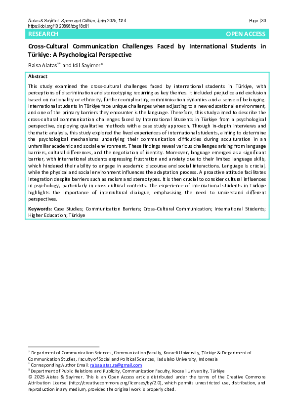 (PDF) Cross-Cultural Communication Challenges Faced by International ...