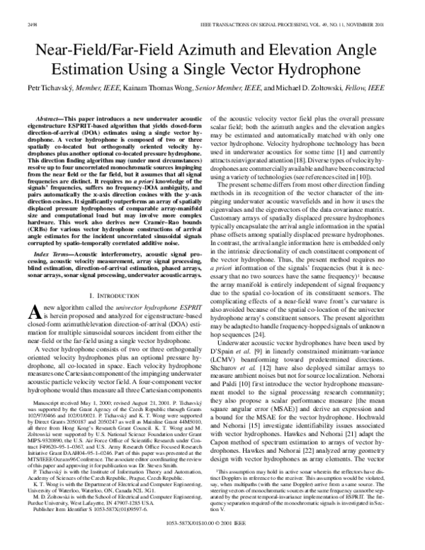 (PDF) Near-field/far-field azimuth and elevation angle estimation using ...