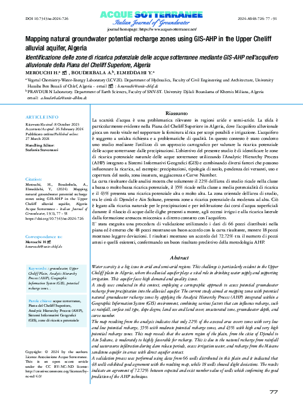 (PDF) Mapping natural groundwater potential recharge zones using GIS ...