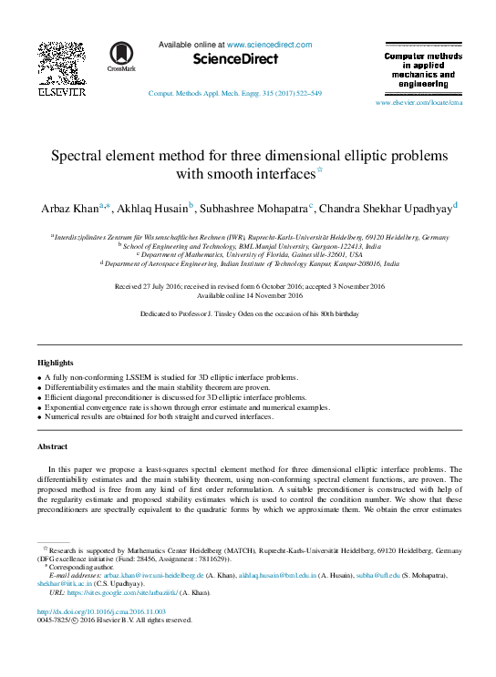 (PDF) The spectral element method for three‐dimensional seismic wave ...
